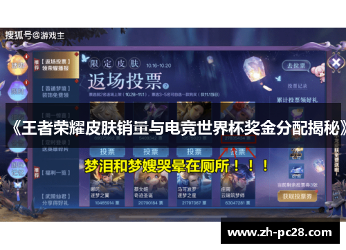 《王者荣耀皮肤销量与电竞世界杯奖金分配揭秘》